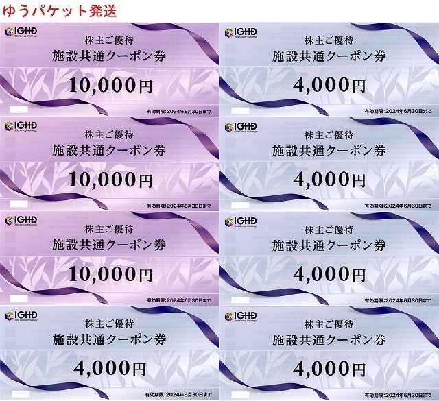 飯田グループ 施設共通クーポン券50000円分+リフォームクーポン券50000円分　株主優待券 江の島アイランドスパ 江の島ホテル
