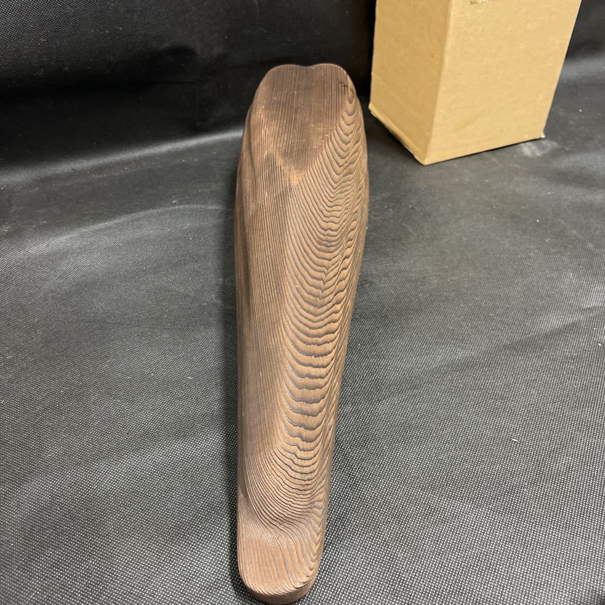 木地置船花器 銘「備後正」生け花 池坊 いけのぼう 泊舟 泊船 焼杉