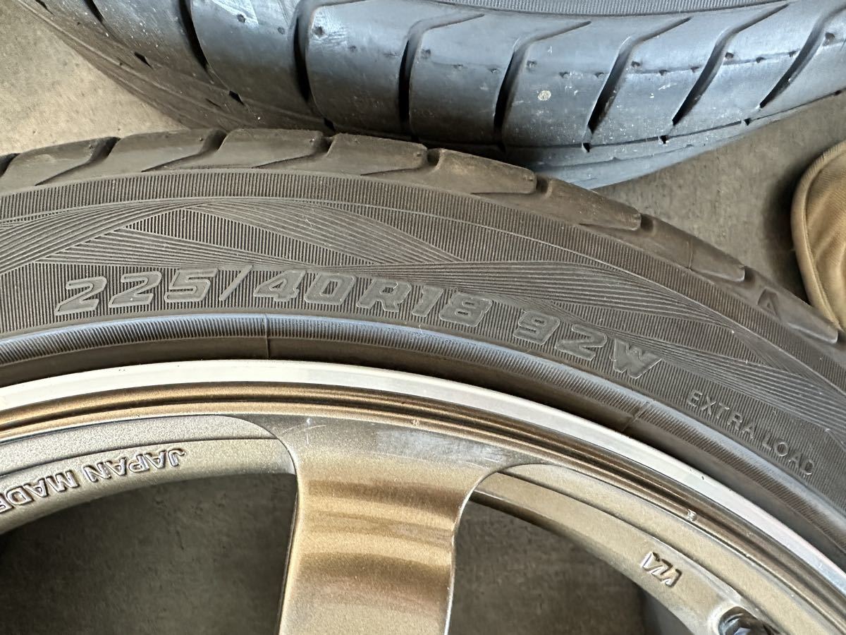 アドバンレーシング TC-4 18インチ 8.5J +45 5H PCD114.3 タイヤセット 