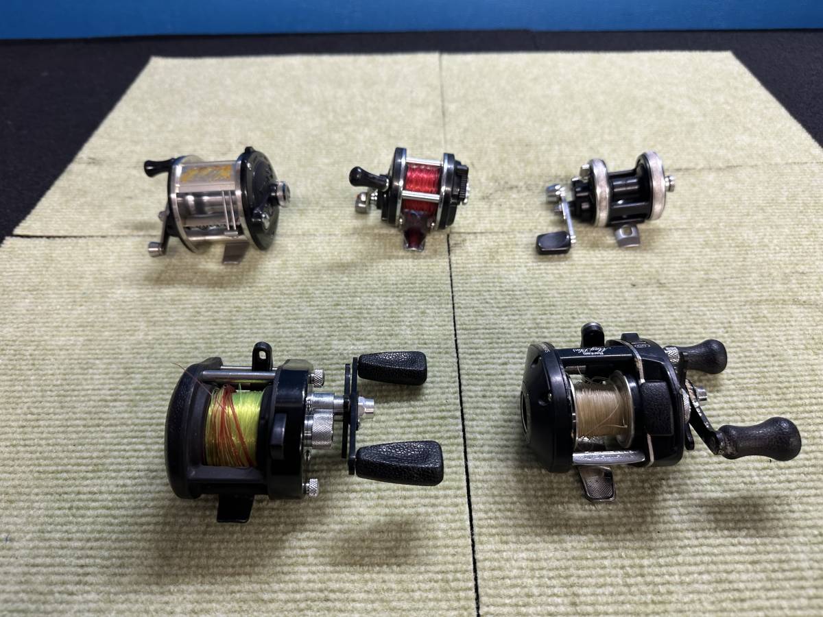 Daiwa、RYOBI、オリムピック小型両軸リール5個セット Daiwa、RYOBI、オリムピック小型両軸リール5個セット Daiwa、RYOBI
