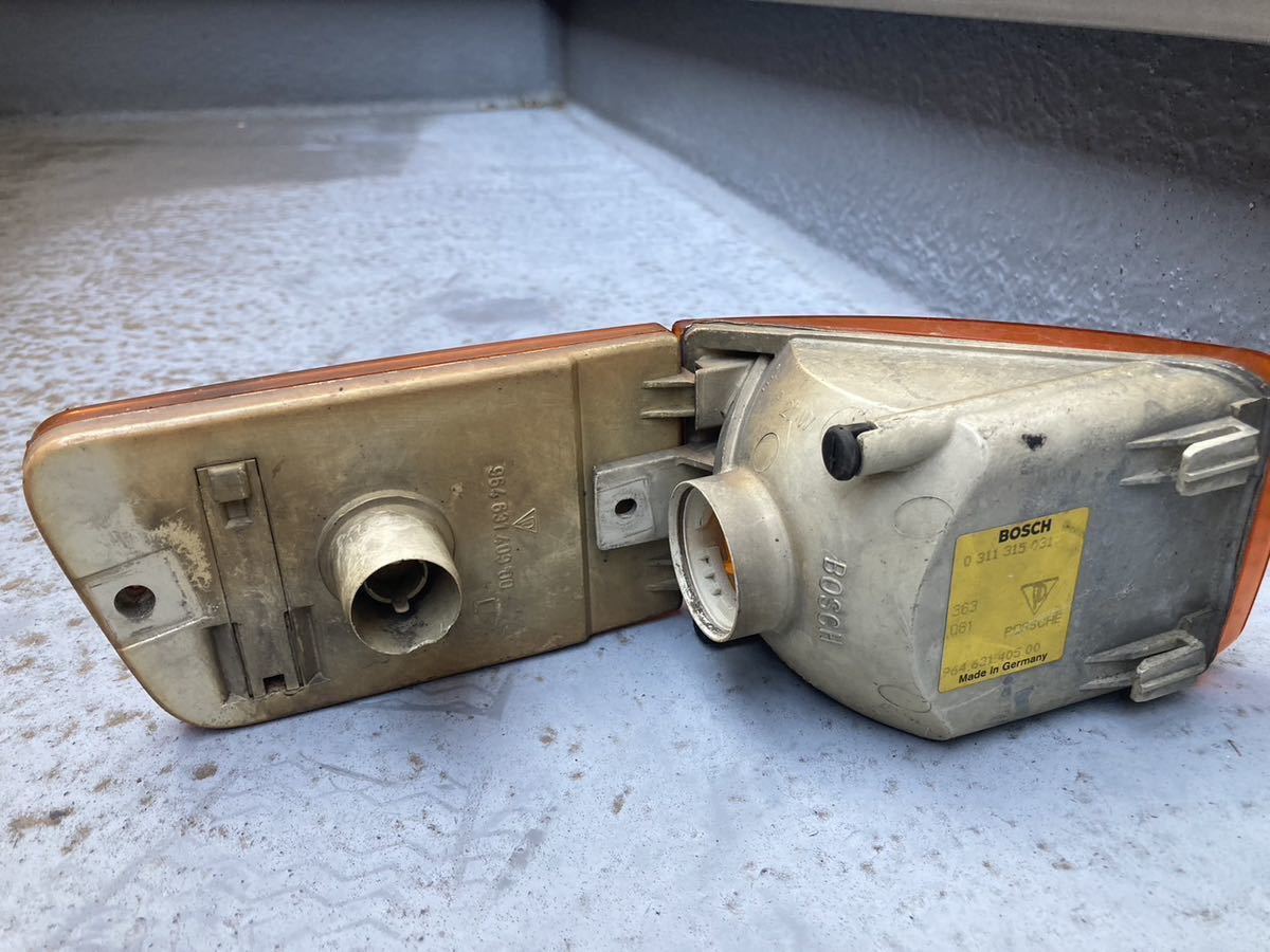 ポルシェ 911 フロント フラッシャー ウィンカー レンズ 964 91年