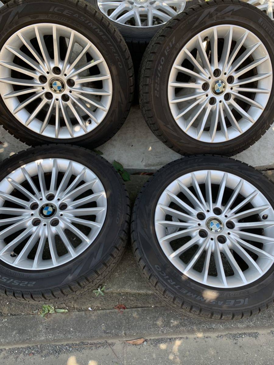 売り切り！　BMW3シリーズ　F30 純正アルミホイールスタッドレスタイヤ4本セット　225/50/17 5穴　PCD120 7.5JJ オフセット37 