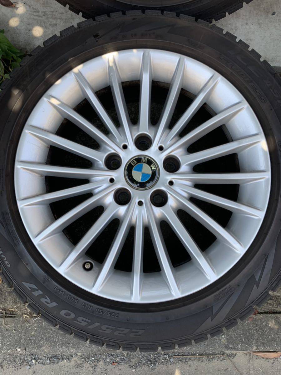 売り切り！　BMW3シリーズ　F30 純正アルミホイールスタッドレスタイヤ4本セット　225/50/17 5穴　PCD120 7.5JJ オフセット37 