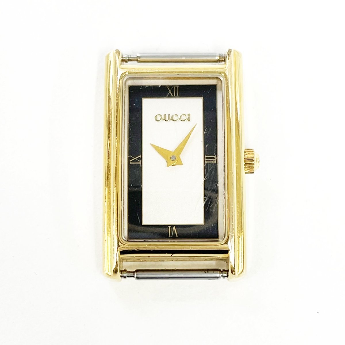 1円スタート】GUCCI グッチ 2600L レクタンギュラー GP スクエア 