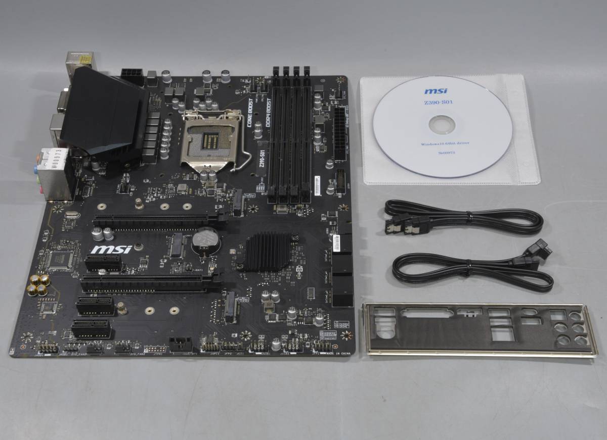 動作保証☆マザーボード ATX MSI Z390-S01 LGA1151 付属品付☆973
