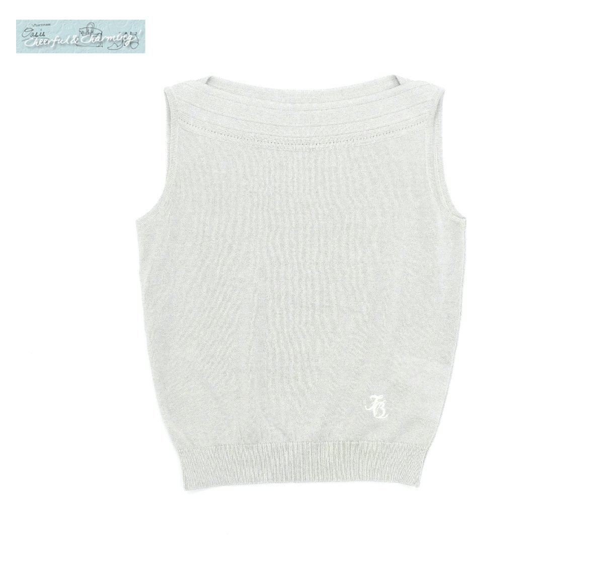 2美品 FOXEY フォクシー ノースリーブ ブラウス ジャスミンホワイト 2 