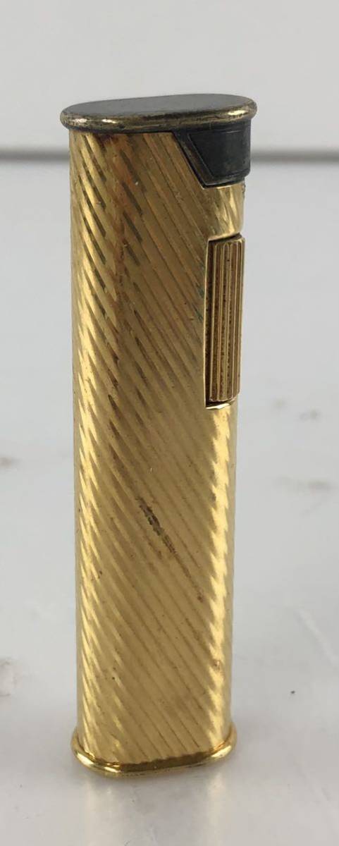 【SN68】dunhill ダンヒル ガスライター スリム 3910750 DESPAT No235456 ゴールドカラー ローラ式 ライター 喫煙具 喫煙グッズ