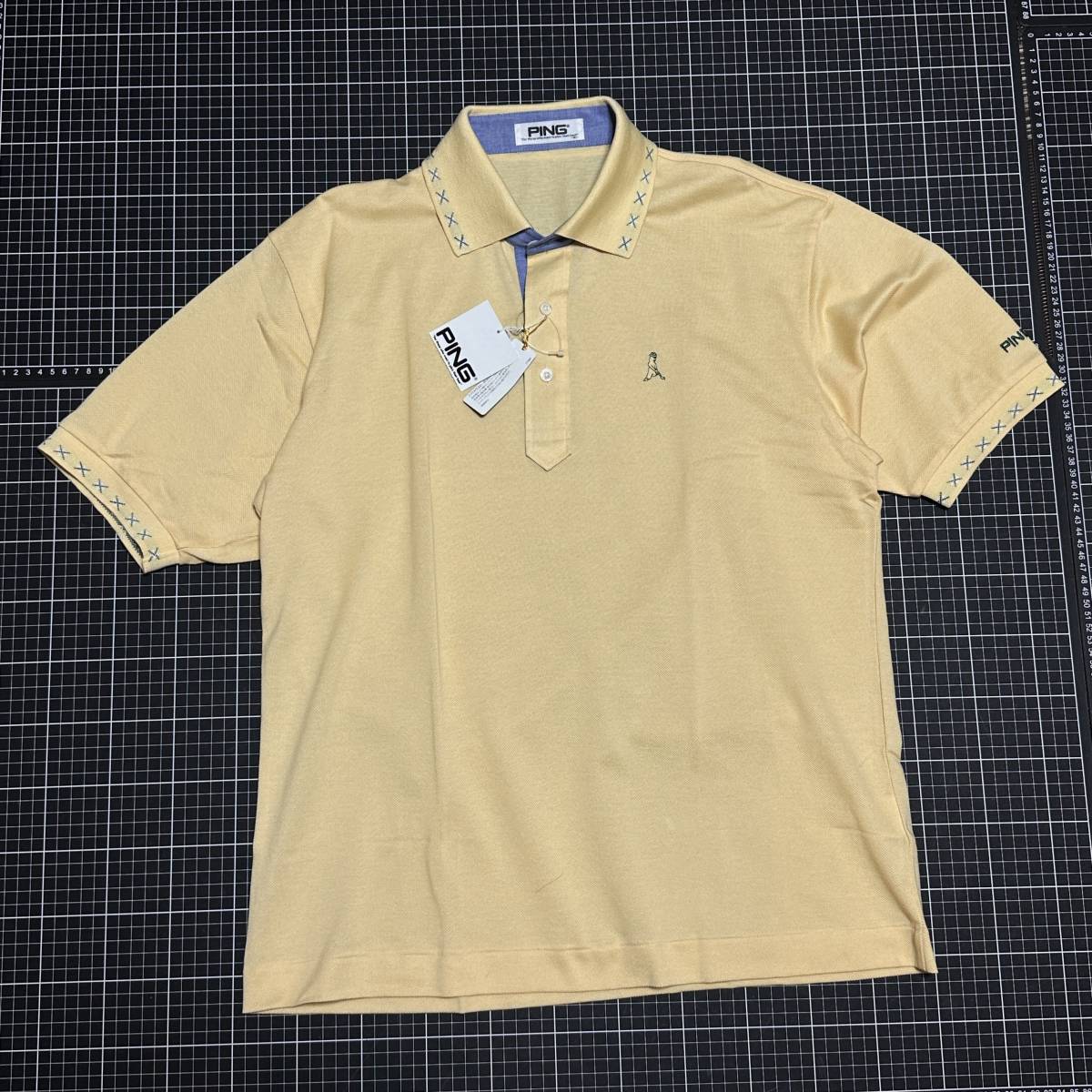 PING『ピンゴルフ』 日本製・Mサイズ・ポロシャツ GOLF アシックス