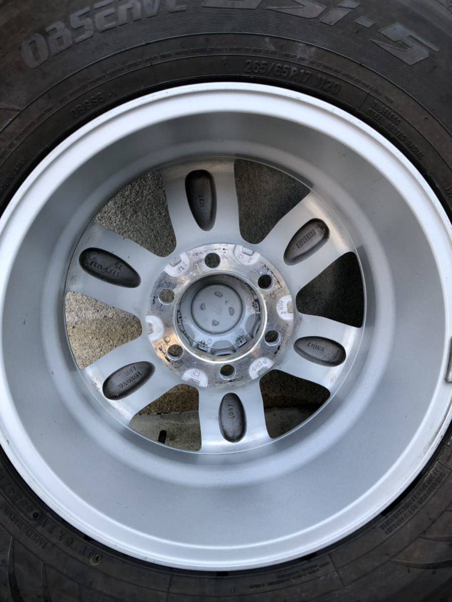 TOYOTA トヨタ 150系ランクルプラド 中期 純正ホイール 17インチ 4本 7.5J6HPCD139.7+25 ハイエース/レジアス/ハイラックスにも　(VHD583) TOYOTA トヨタ ランド クルーザー プラド 150系 中期 純正 中古