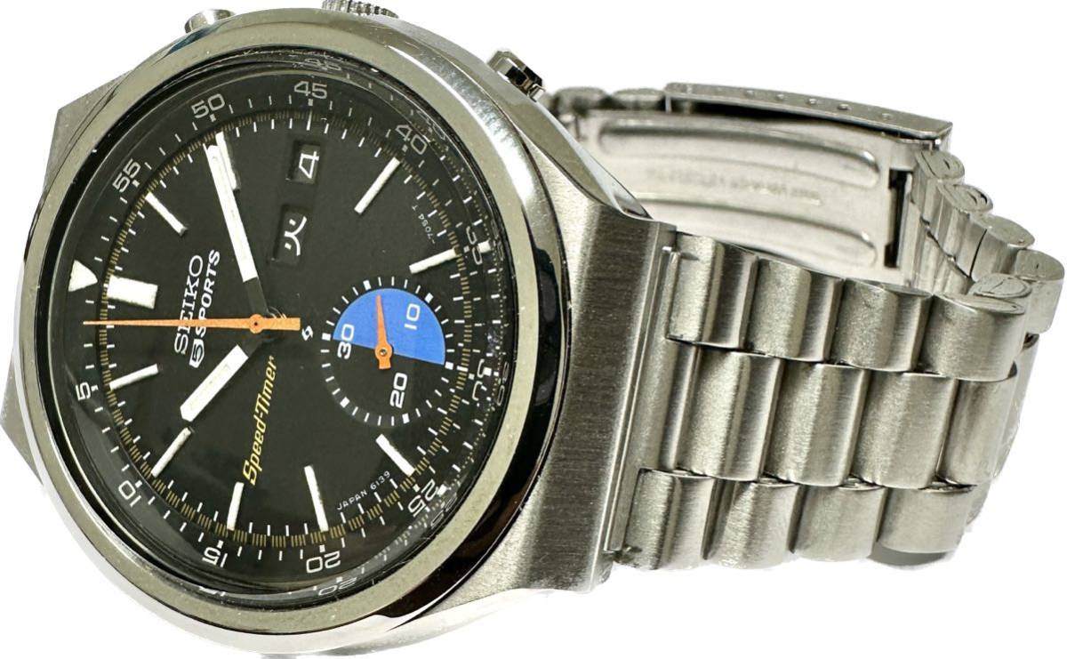 1円〜 Y 希少 セイコー 5スポーツ スピードタイマー 6139-7060 クロノ