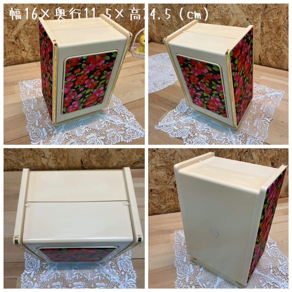昭和レトロ メイクボックス コスメボックス 化粧台 鏡 ポップ⁄メイク 
