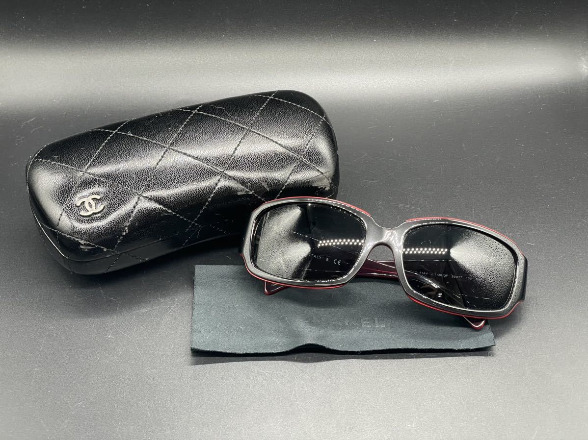 3227】CHANEL シャネル サングラス 5144 c.1136/3F 59□17 130 3N