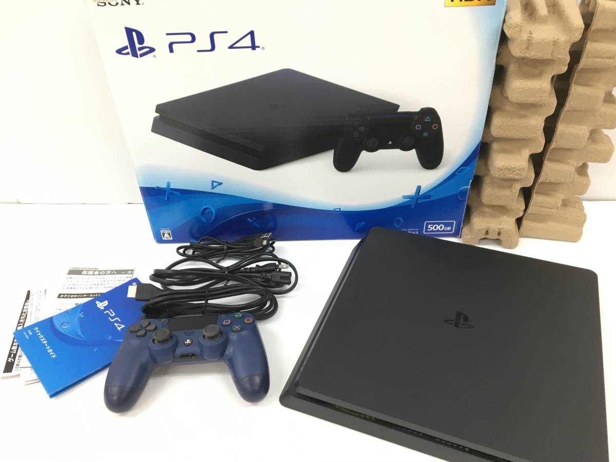SONY PS4 PlayStation4 プレイステーション4 CUH-2200A B01 500GB 本体 ブラック 動作確認済み ユーズド