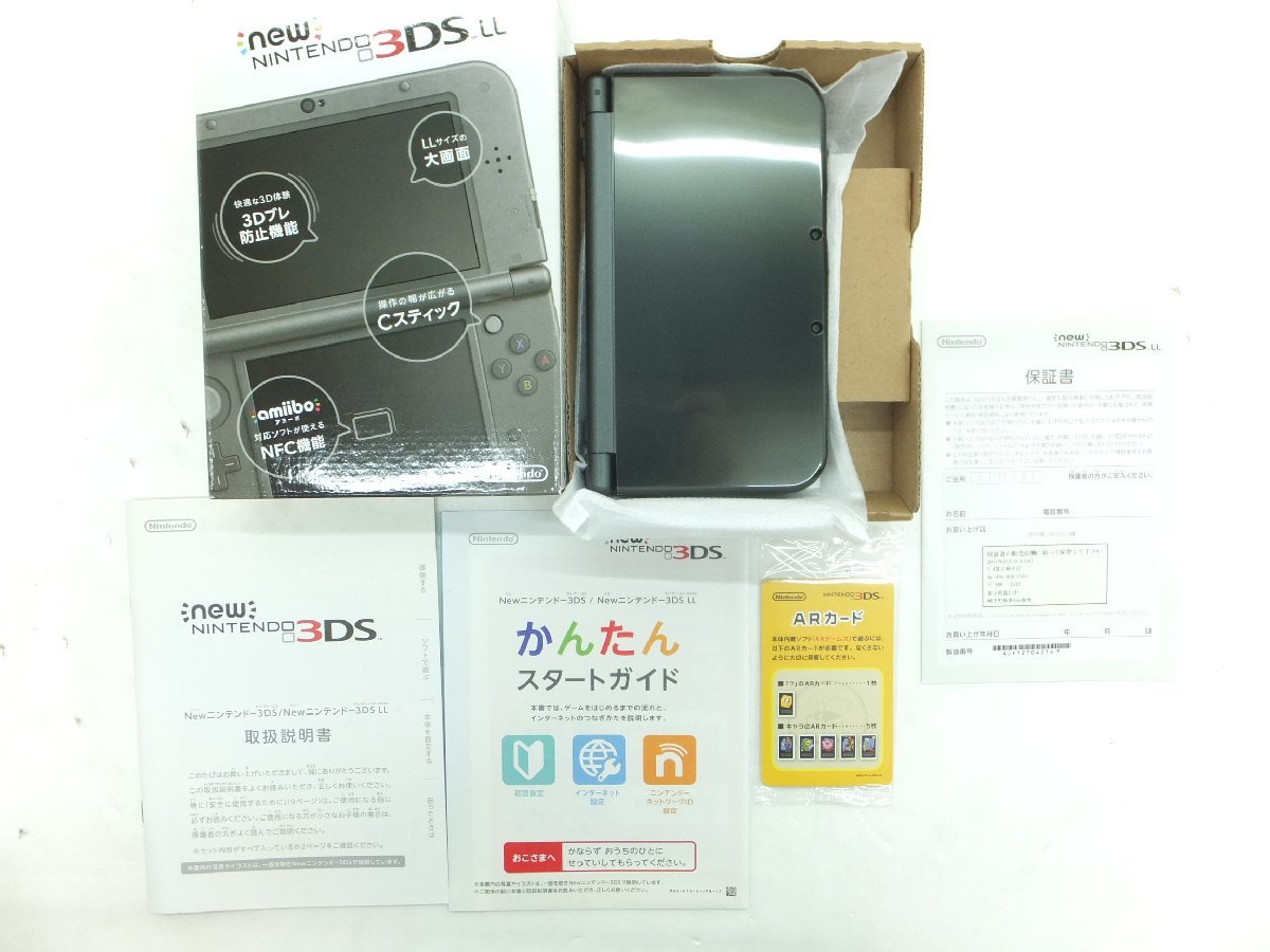 New ニンテンドー 3DS LL 本体 少なけれ メタリックブラック 本体 7 
