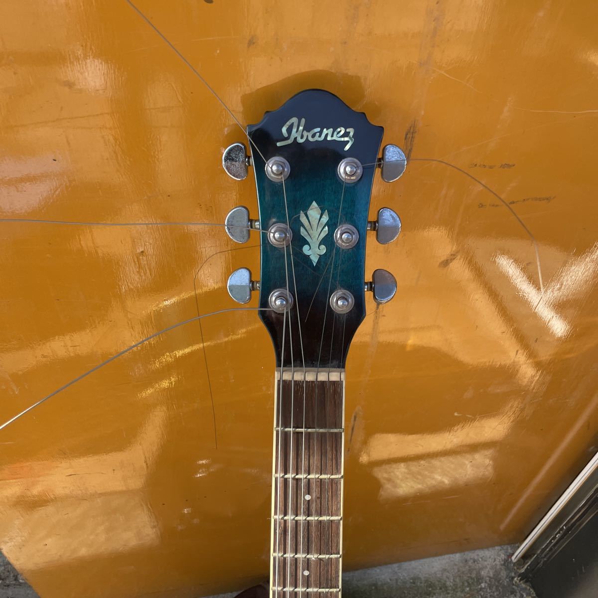 Ibanez アイバニーズ エレアコ AEG450MS 青 34M 楽器、器材 | エレアコ