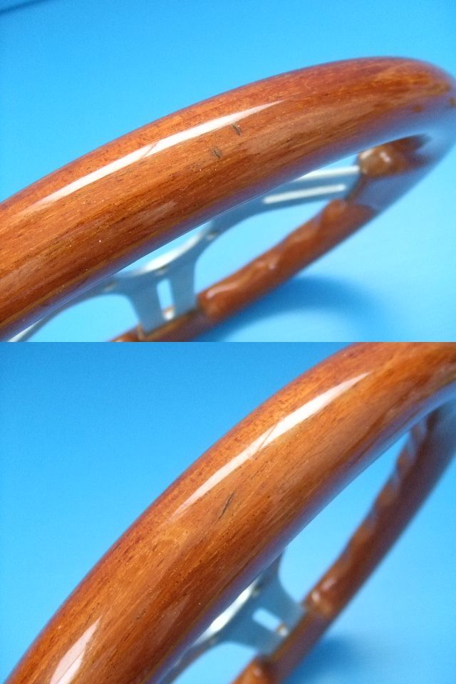 当時物 良品 OBA 長穴 30パイ ステアリング 旧車 30cm ハンドル オバ