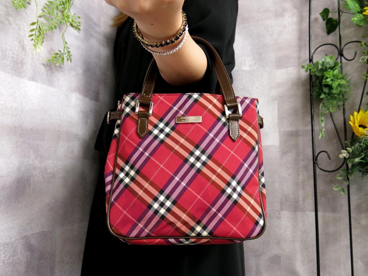 ○超美品○BURBERRY バーバリー○ノバチェック○ナイロンキャンバス 