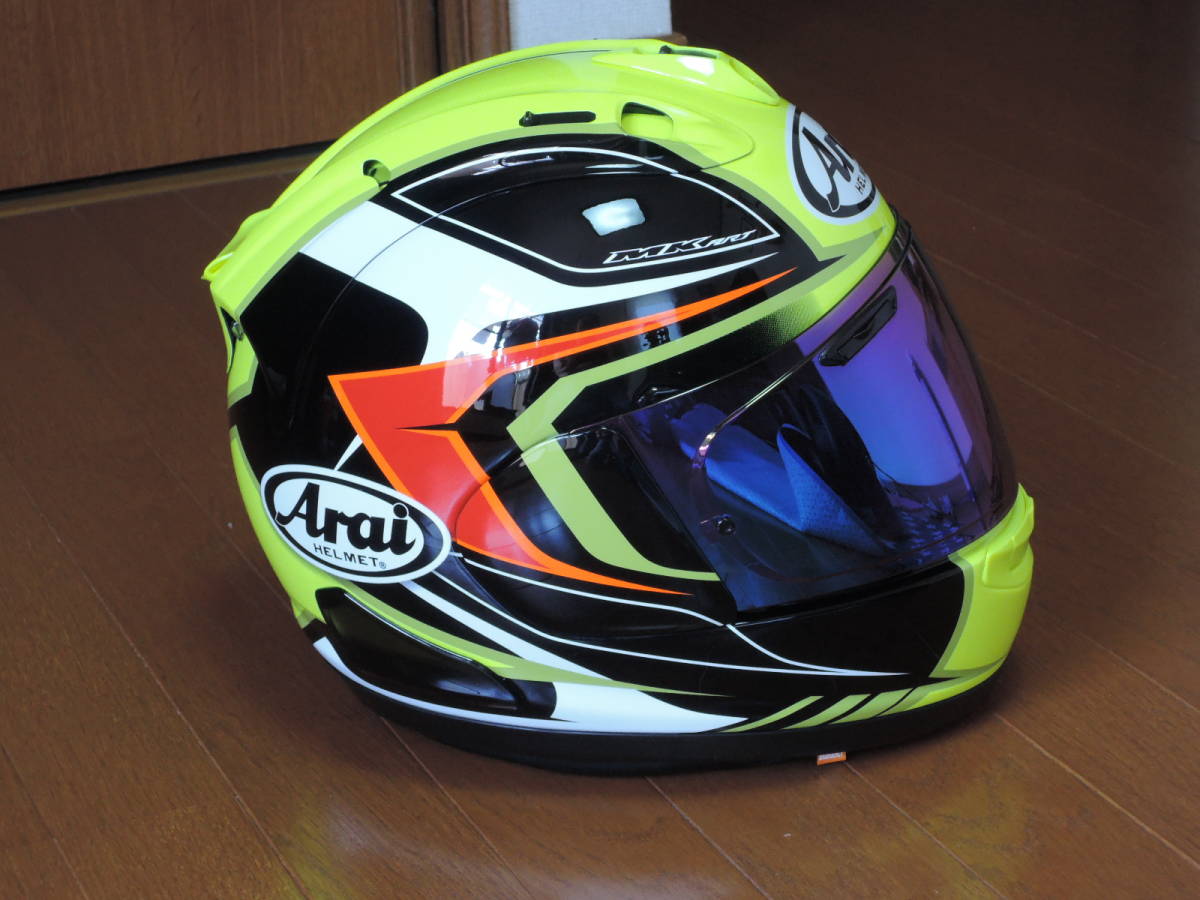 【中古、送料無料】アライ Arai MAZE RX-7X Lサイズ 蛍光イエロー(L 