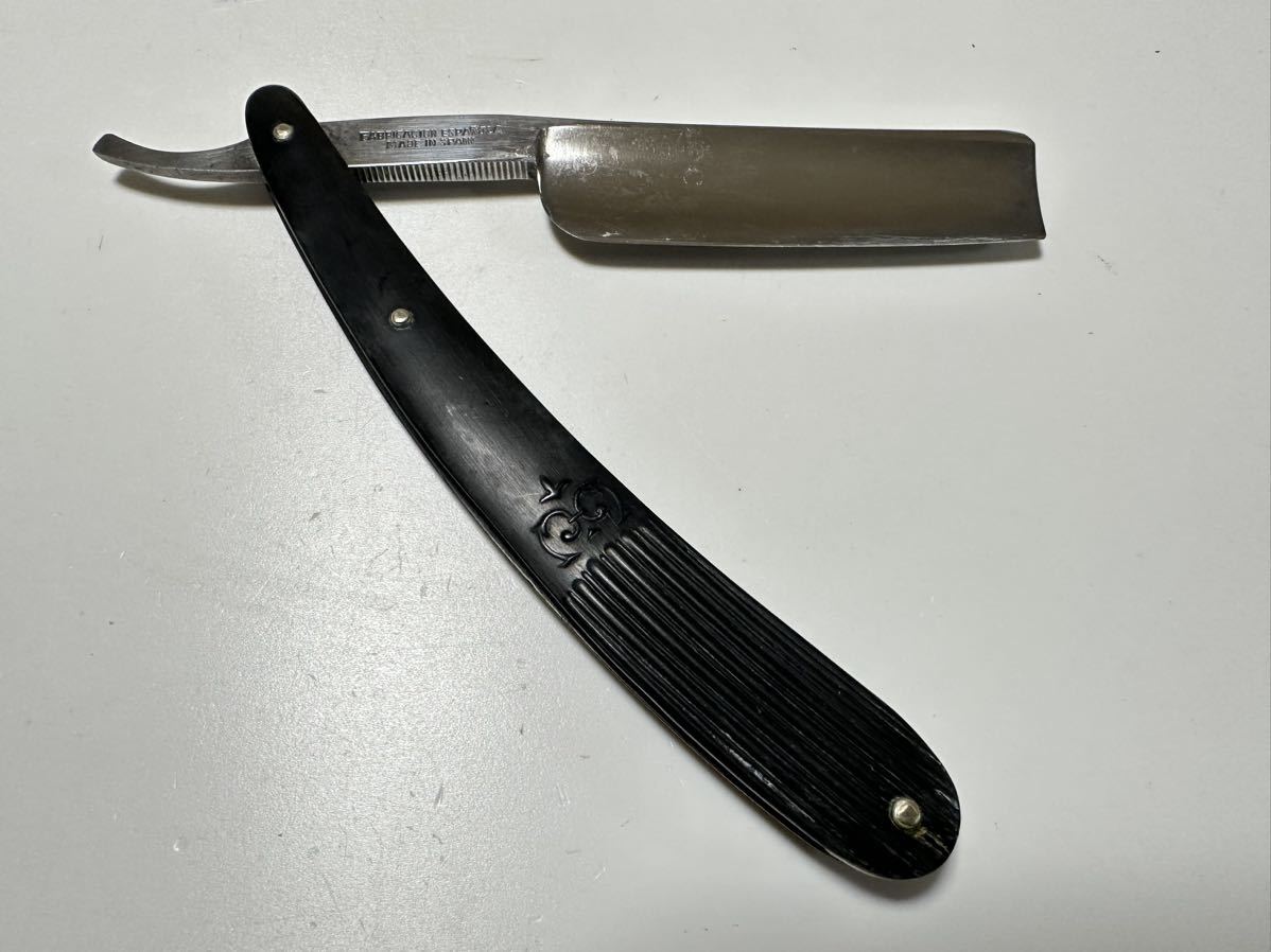 未使用 西洋剃刀 FILARMONICA NOVODUR 13P Vintage Filarmonica 13P Novodur Made In Spain Straight Razor
