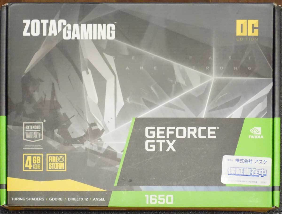 ZOTAC GAMING nVIDIA GeForce GTX1650 OC EDITION