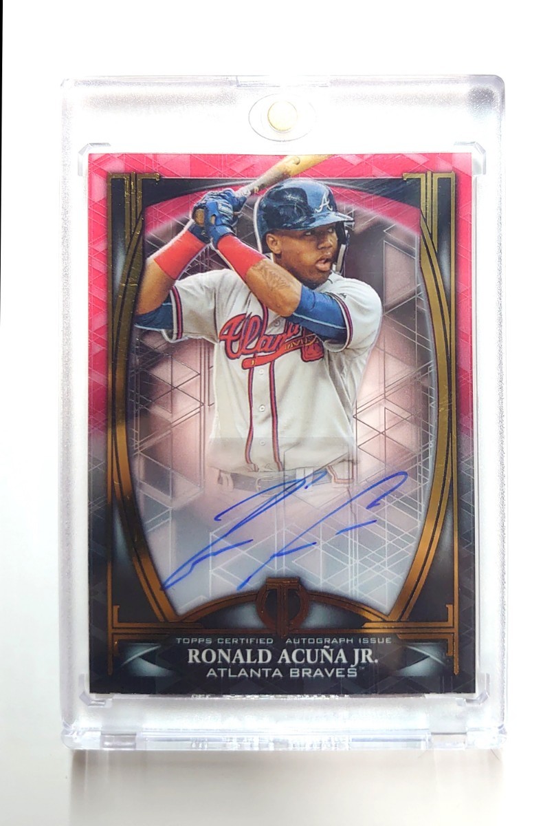 2019 Topps Tribute Atlanta Braves Ronald Acuna Jr. Iconic Perspectives Auto ロナルドアクーニャJr サイン カード RED 1/10 10枚限定