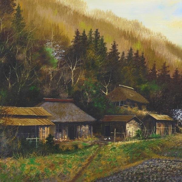 真作□油彩□諸沢吉美□甲斐路風景□ 【公式通販】