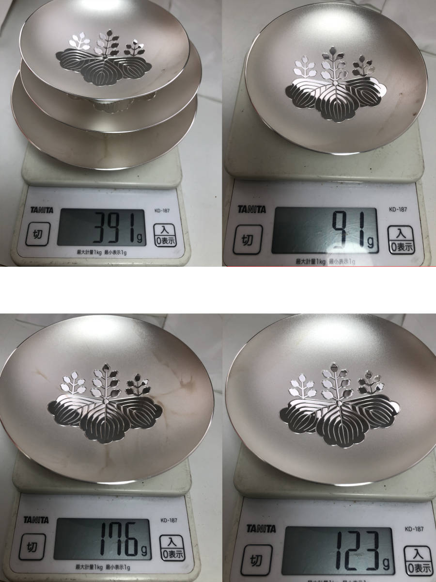 ◇◇ R778） 未使用 造幣局製 純銀 シルバー 1000 盃 約391g ◇◇ 500