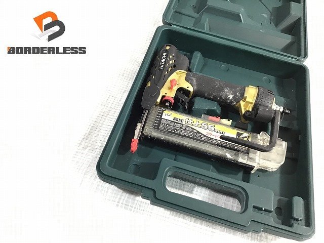 修理できる方必見ジャンク出品】HITACHI 日立工機 55mm 高圧 仕上釘打