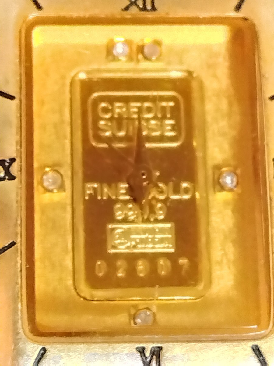 インゴット 1g 999.9 GOLD 純金 USA CREDIT SUISSE FINE 腕時計 動作