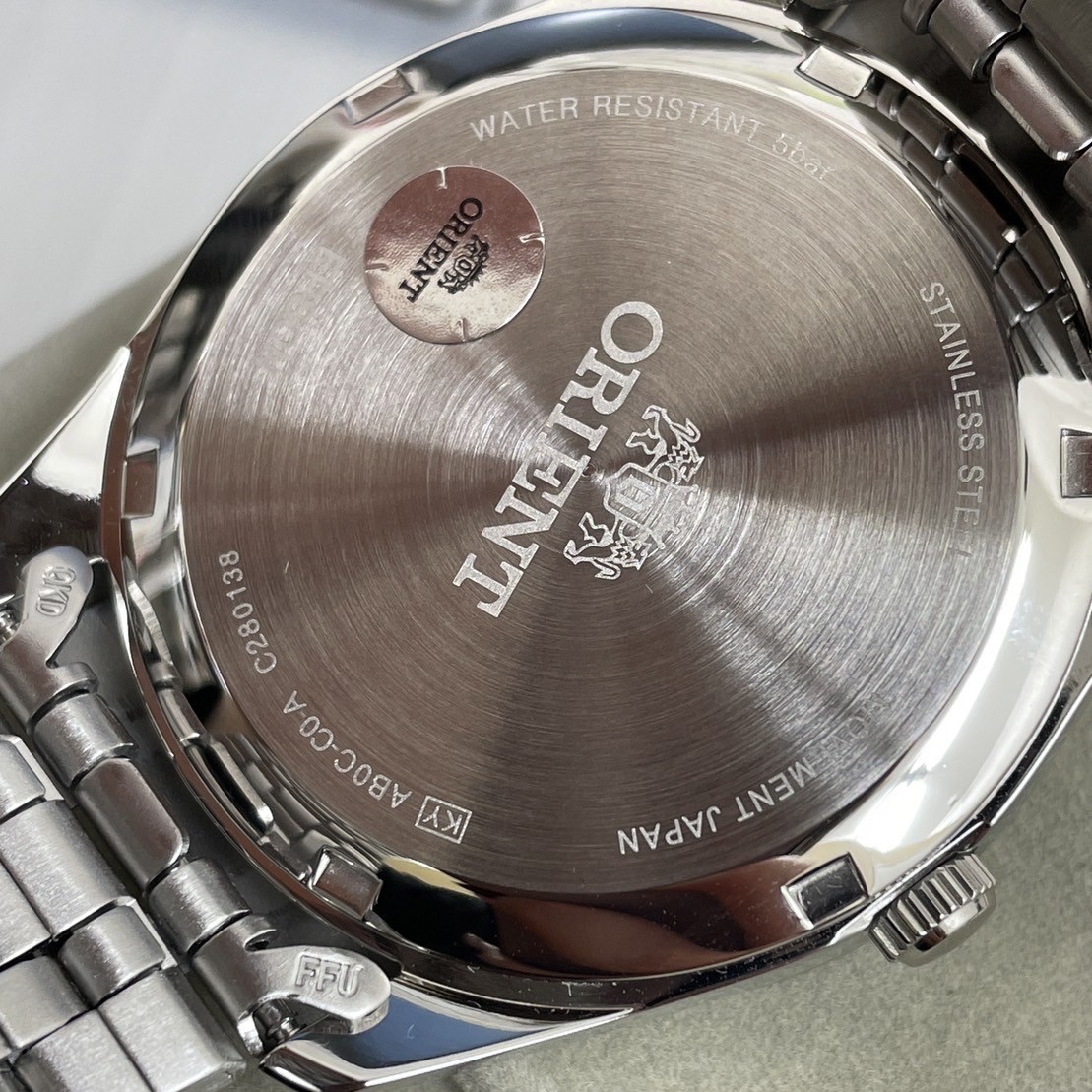 オリエント ORIENT AB0C-C0-A 自動巻き 稼働品 文字盤ゴールド スリー 