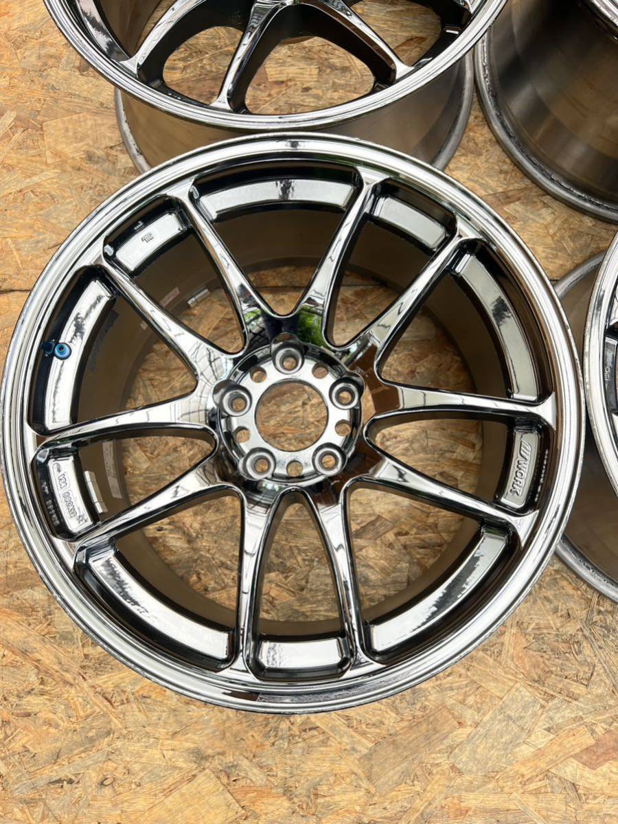 WORK 18インチ CR kai メッキ‼️ 希少！】WORK EMOTION CR Kai 18インチ 9.5J ＋30 ワークエモーション