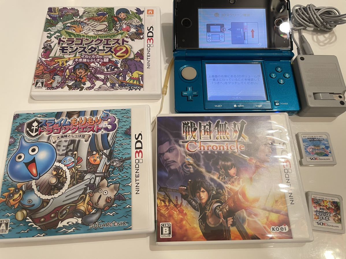 ニンテンドー3DS 本体・充電器・ソフト 5本・ソフトケース セット