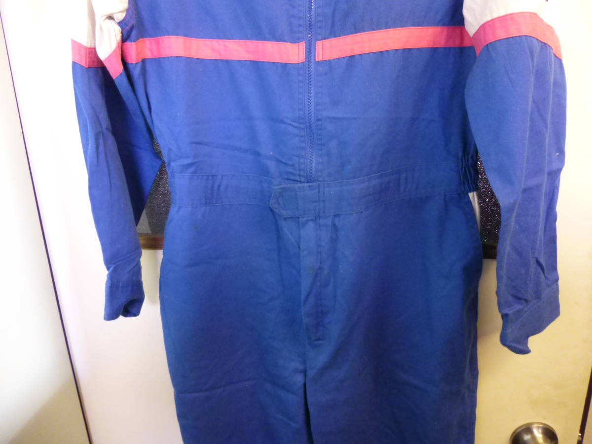 ◇中古 WAKO'S ワコーズ 古いツナギ 作業着 長袖 S～M 当時物