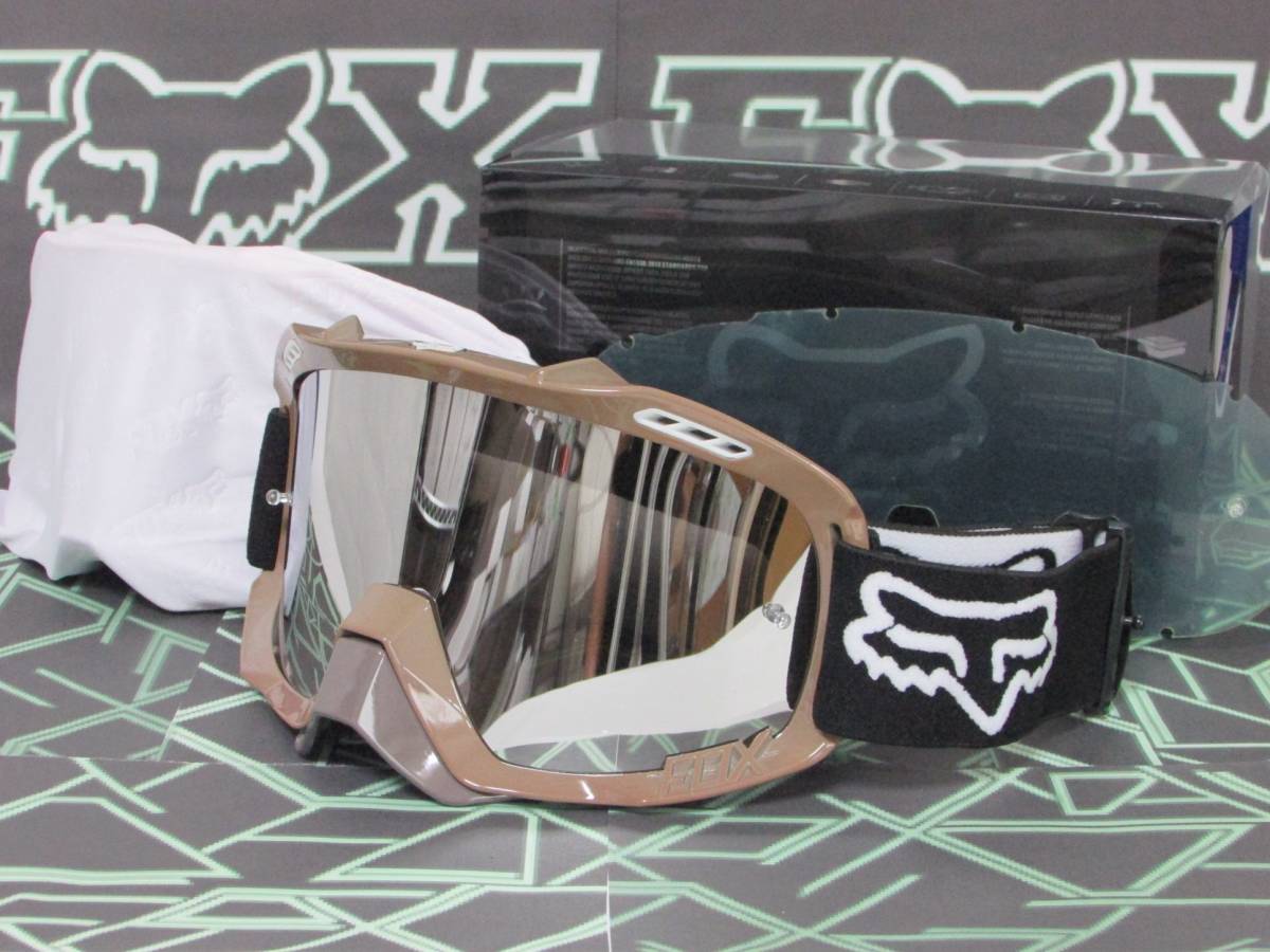 FOX フォックス モトクロス ゴーグル ミラーレンズ クリアレンズ付き 005