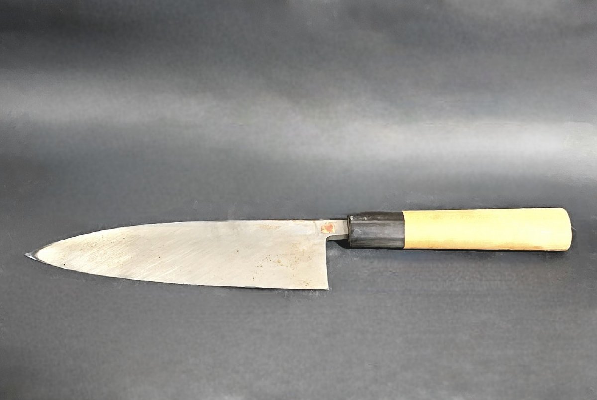 三条廣朋 鋼製 20cm 薄刃包丁 木製ハンドル Yahoo!オークション -「廣