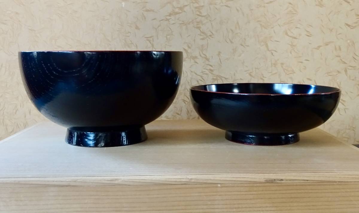 角偉三郎作 口紅合鹿椀 角偉三郎作口紅合鹿椀