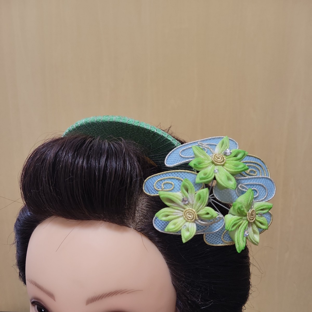 舞妓 つまみ細工 櫛 つまみかんざし・糸巻櫛セット 流水紅葉 舞妓日本髪日本舞踊大衆演劇