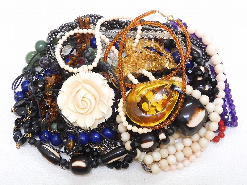 2307-0078●宝市/トルマリン他/ブレスレット/ネックレス/ペンダント/20点組/色々/まとめて(梱包サイズ60)