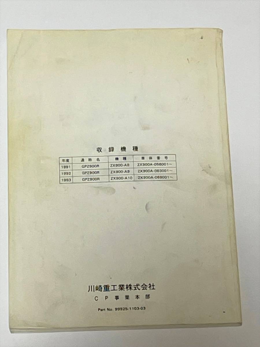 中古】【書き込みあり】【状態悪】川崎 カワサキ KAWASAKI GPZ900R