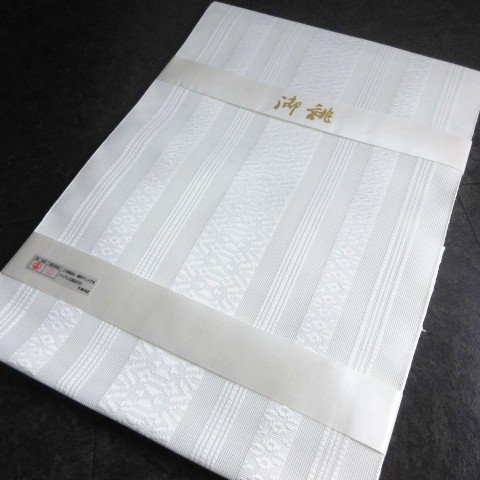 2456□ 未使用 本場筑前 紗献上 夏の博多織 全通 八寸名古屋帯