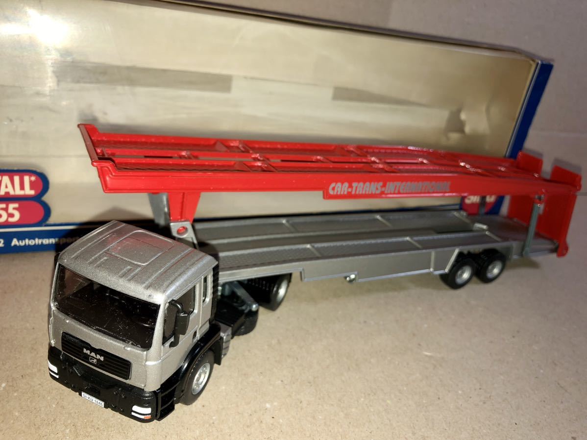 SIKU 3112 MAN 大型車両運搬トレーラー 1/55 Car Transporter ジク