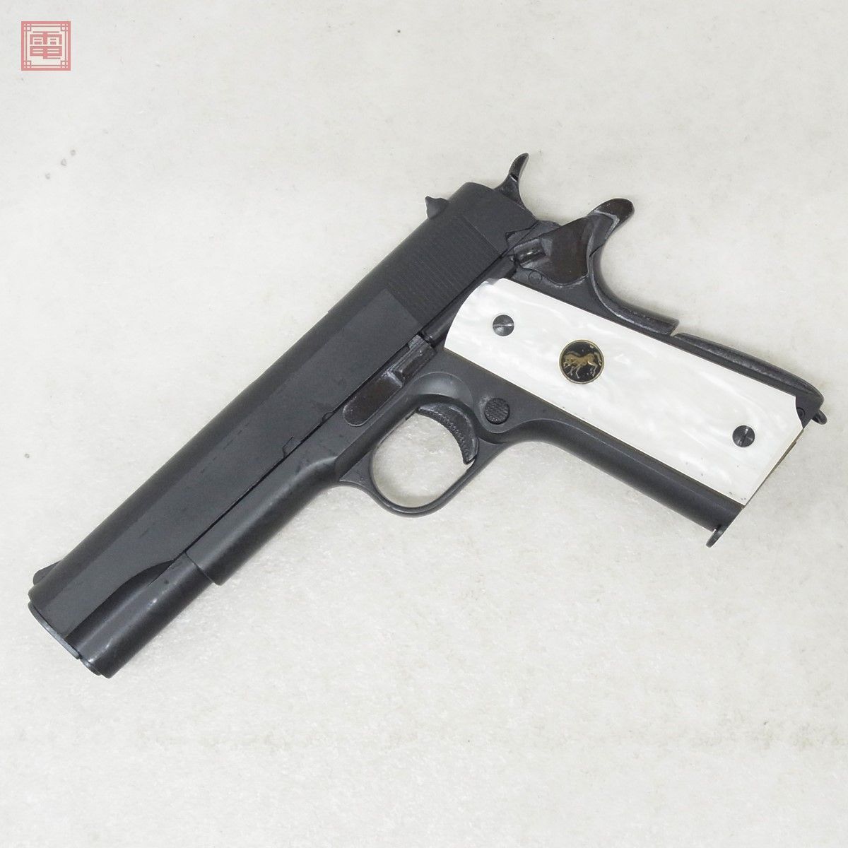 マルシン モデルガン コルトガバメント M1911A1 ホワイトパール調真鍮ベース SPG 現状品グリップ【20