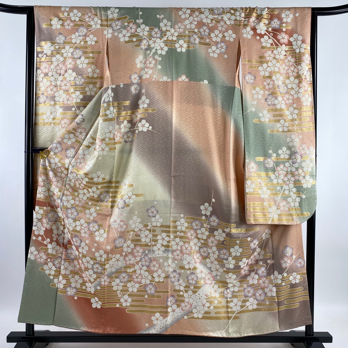 振袖 美品 名品 梅 霞 金糸 金彩 ピンク 袷 身丈155cm 裄丈64cm M
