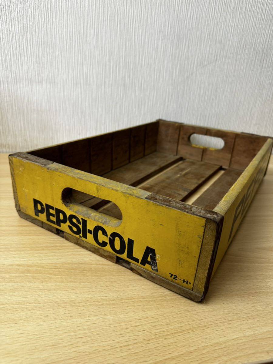 ヤ100☆ 昭和レトロ PEPSI ペプシコーラ PEPSI-COLA 木箱 置物