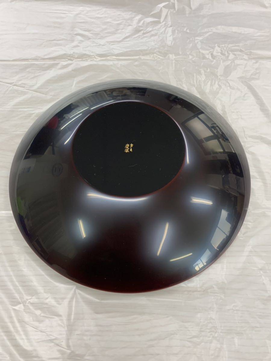 流能登輪島塗 おもてなし盆 共箱 高級　輪島塗　慶塚作　菓子器　箱入り