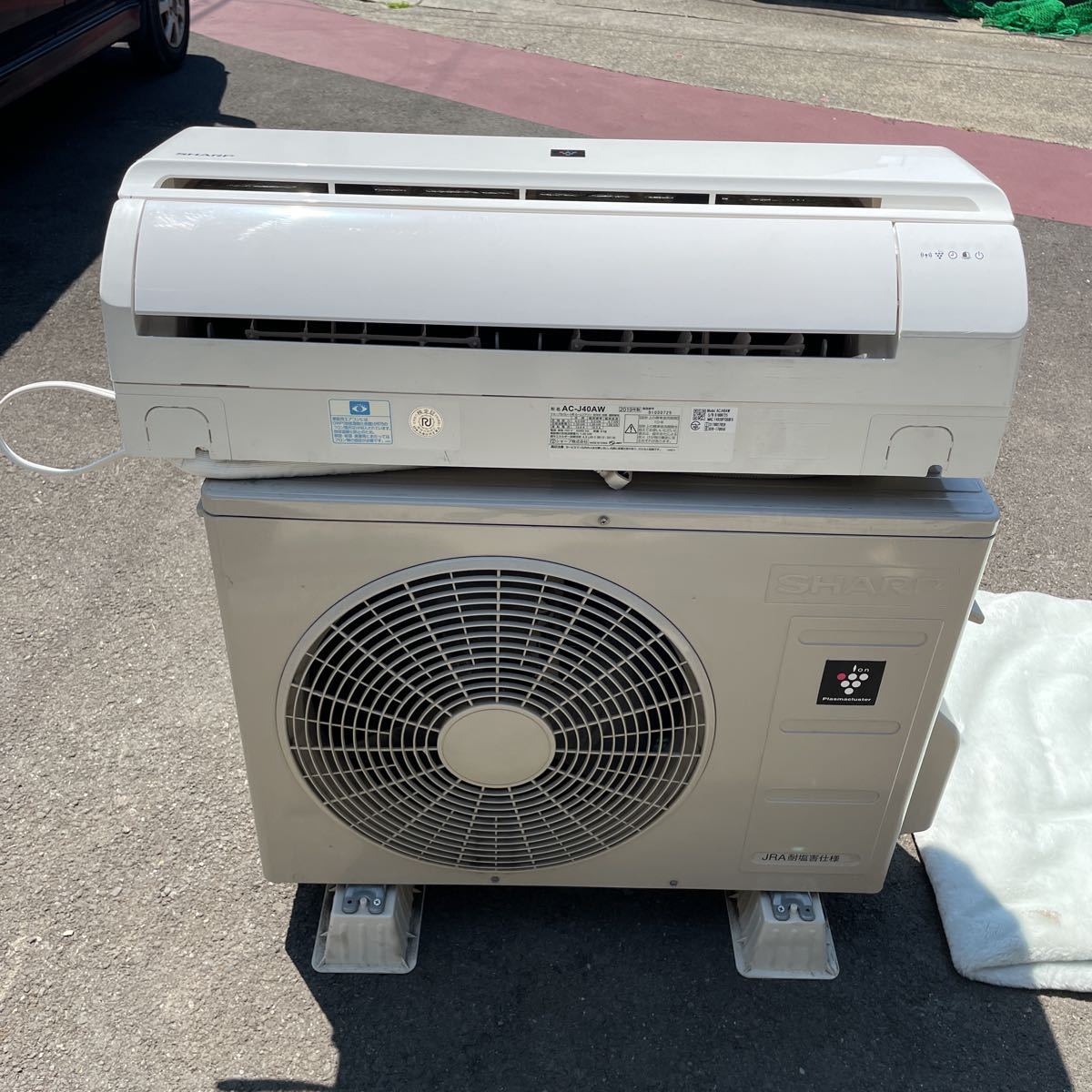 SHARP】 シャープ ルームエアコン 室内機 AC-J40AW 室外機 AU-J40AWY