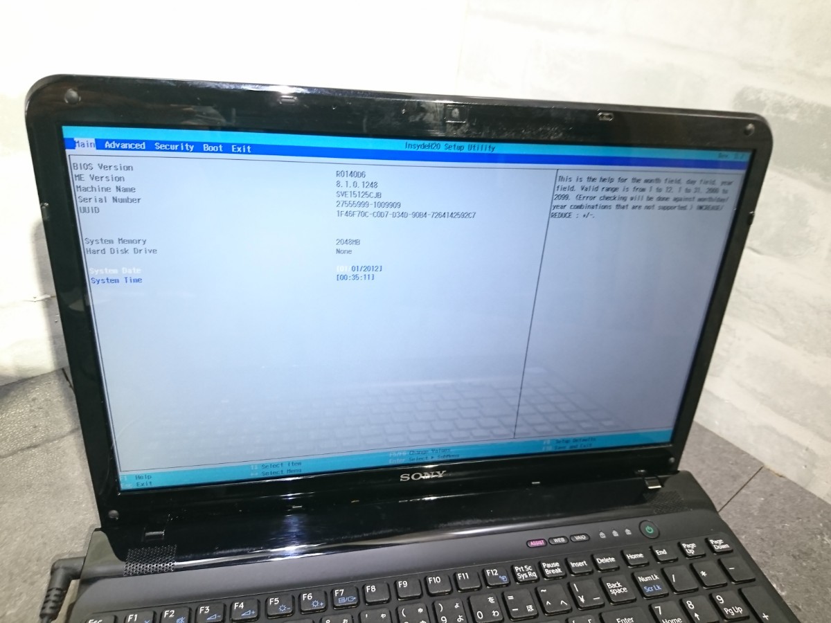 現状品】管1R172 SONY VAIO SVE151B11N SVE15125CJB core i5-3210M