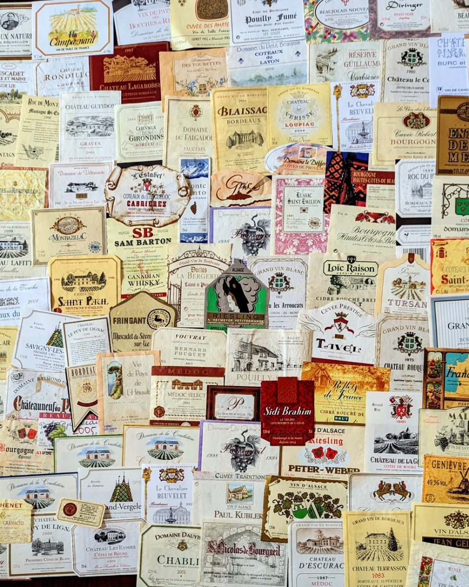 フランス雑貨★ワインラベル 大量100枚セット★EVL2504