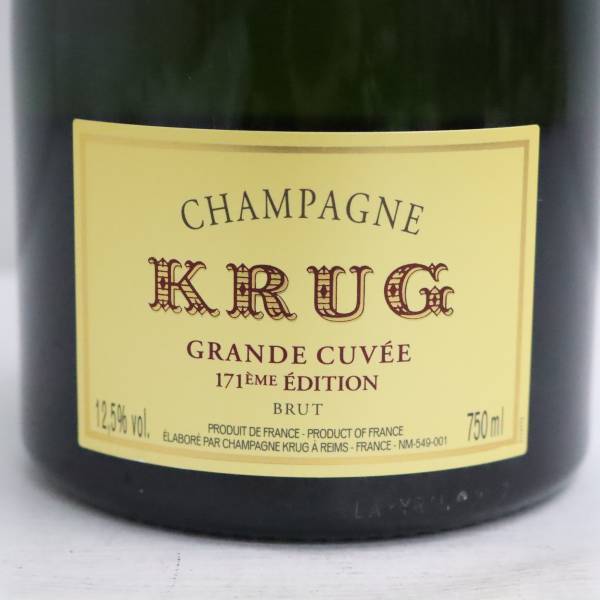 KRUG（クリュッグ）グランキュヴェ ブリュット 12.5％ 750ml N23G160033