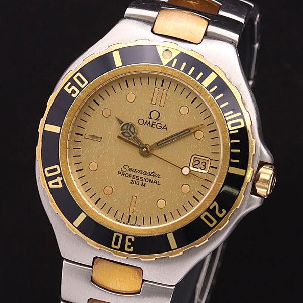 1円 オメガ QZ 396.1042 シーマスター YG×SS プロフェッショナル200M 